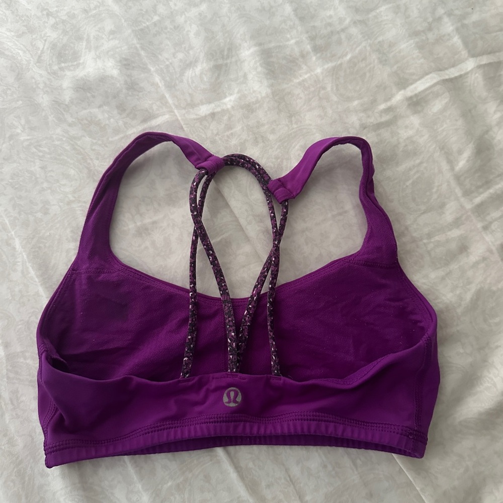 Purple lulu sports bra
